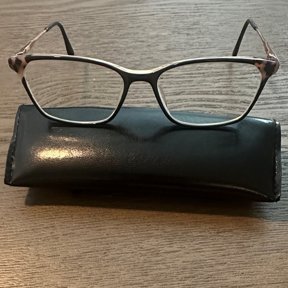 Stylish Black and Gold Eyeglasses